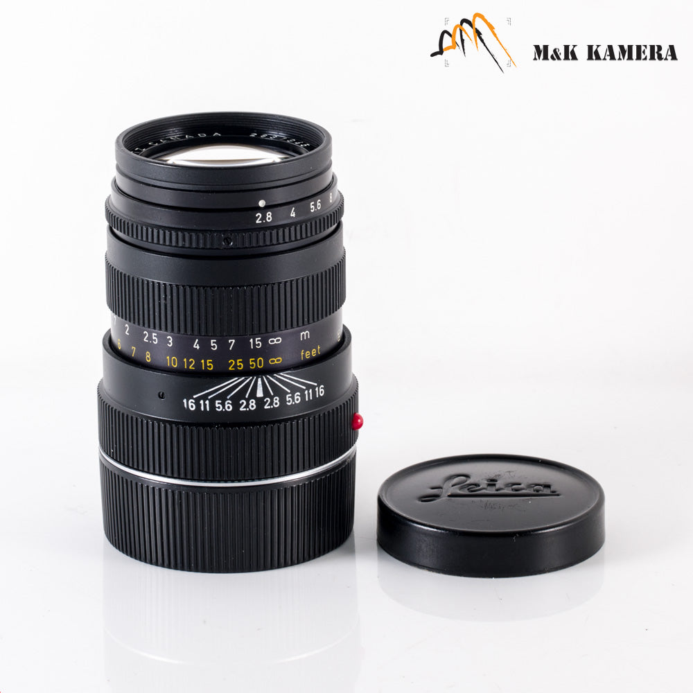 LEITZ Leica Tele-Elmarit-M 90mm/F2.8 E39 Ver.II V2/ Slim Lens Yr.1977 Canada 11800 #68331