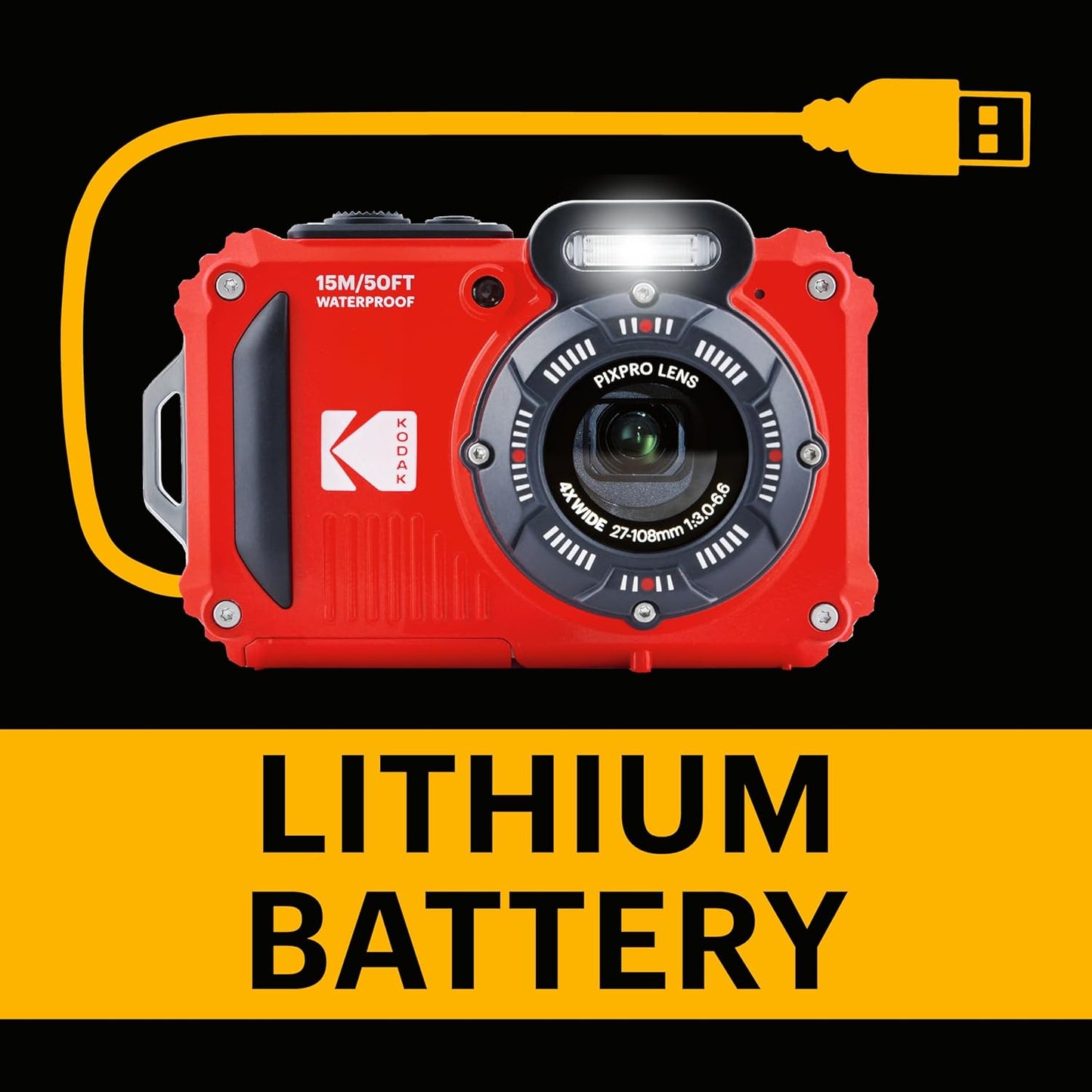 KODAK PIXPRO WPZ2 Digital Camera Red