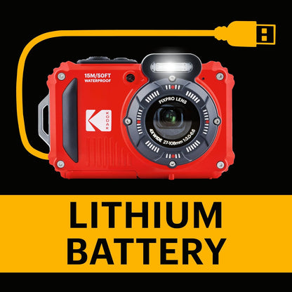 KODAK PIXPRO WPZ2 Digital Camera Red