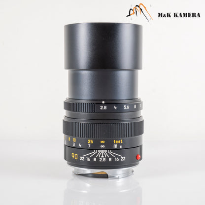 Leica Elmarit-M 90mm/F2.8 E46 Ver.II V2 Black Lens Yr.1999 Germany 11807 #88719