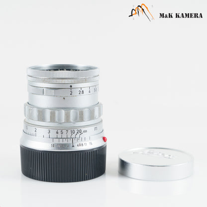LEITZ Leica Summicron M 50mm/F2.0 Rigid V2 Ver.II Lens Yr.1957 Germany #23254