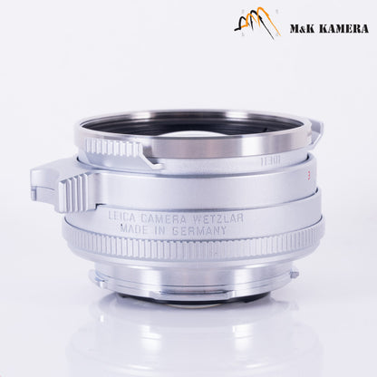 Brand New Leica Summilux-M 35mm/F1.4 E46 Steel Rim 2022 Silver Lens Germany 11301 #11301