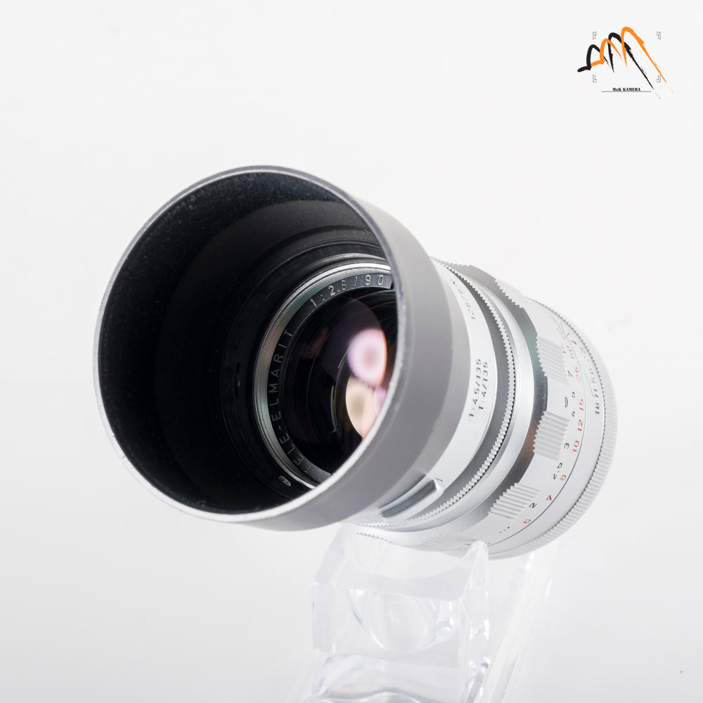 LEITZ Leica Tele-Elmarit M 90mm/F2.8 Ver.I V.1/ Fat Silver Lens Yr.1964 Canada #11607