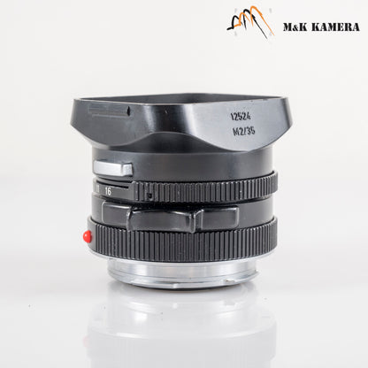 LEITZ Leica Summicron-M 35mm/F2.0 Ver.4 7 Elements Black Lens Yr.1984 11310 #88718