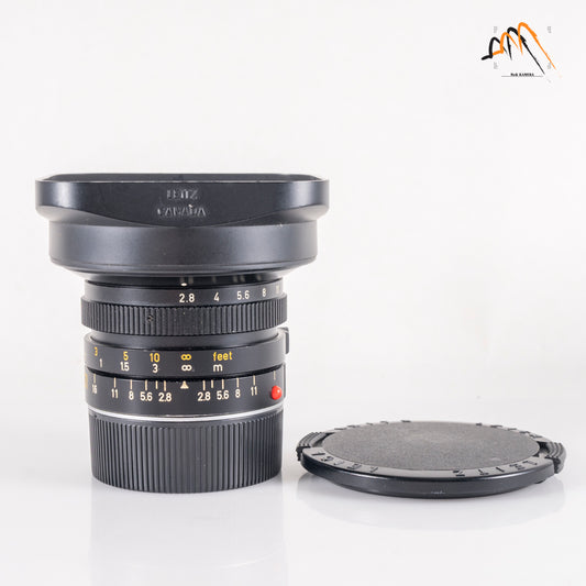 LEITZ Leica Elmarit M 21mm/F2.8 E60 Pre-A Black Lens Yr.1983 Canada #11370