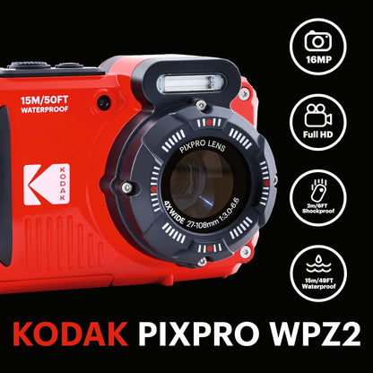 KODAK PIXPRO WPZ2 Digital Camera Red