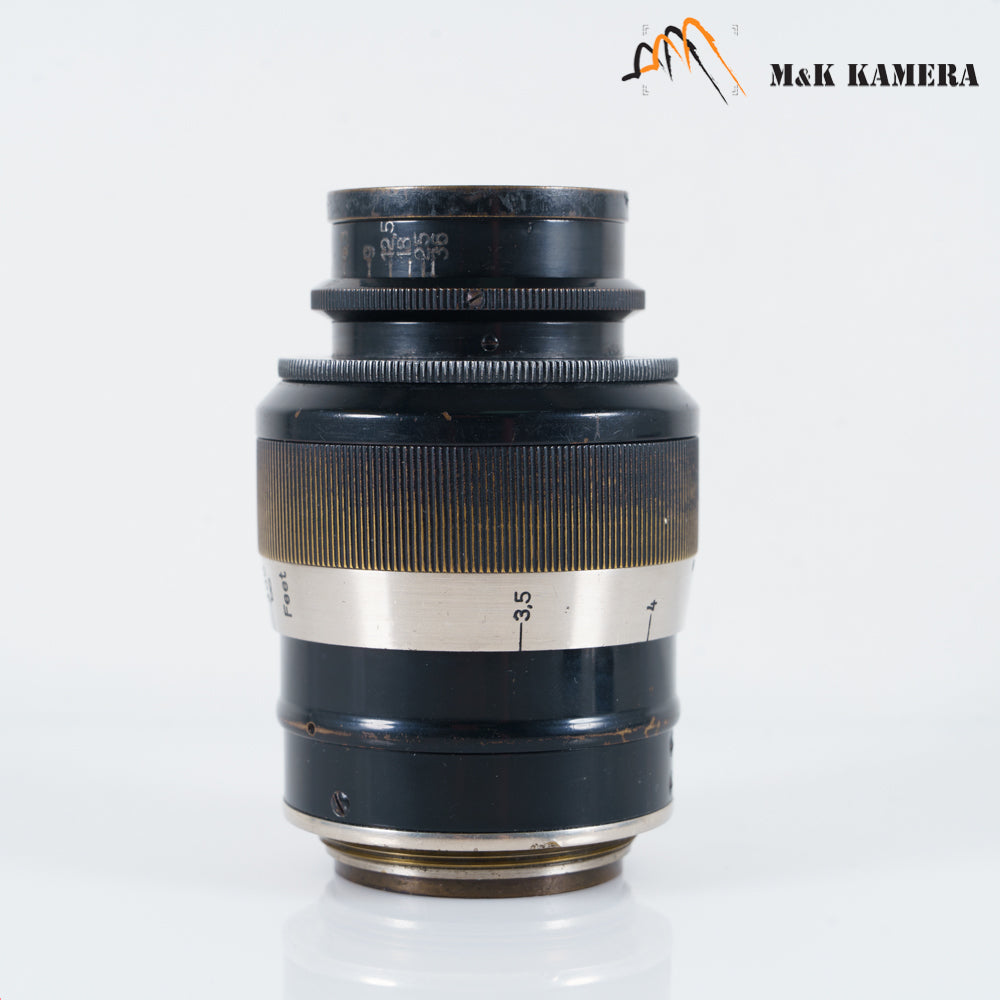 LEITZ Leica Elmar L39 90mm/F4.0 Fat/ Rare Black Paint Lens LTM Germany Fat #23190