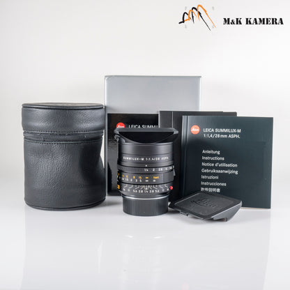 Leica Summilux-M 28mm/F1.4 ASPH 11668 Black Lens Germany 11668 #88906