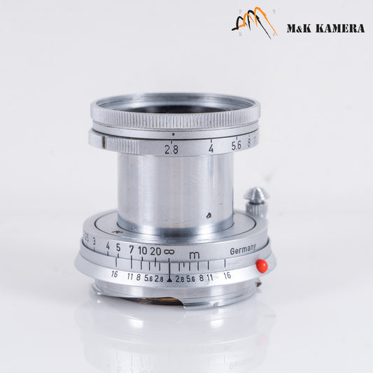 LEITZ Leica Elmar M 50mm/F2.8 Ver.I Silver Lens Yr.1960 Germany #10702
