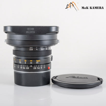 Leica Elmarit M 21mm/F2.8 E60 Pre-A Black Lens Yr.1991 Canada #88904