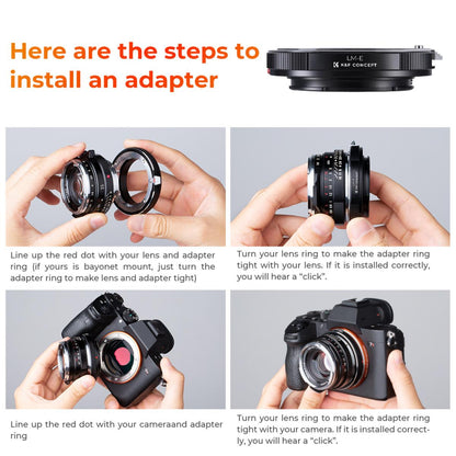 K&F Concept L/M-NEX IV PRO M to Sony E Lens Adapter