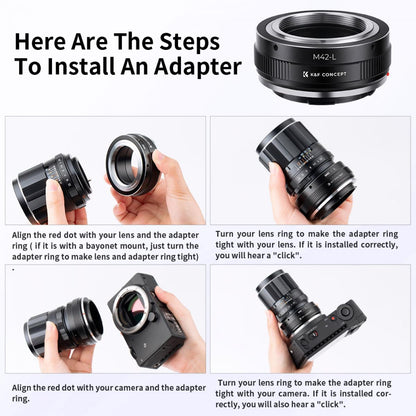 K&F Concept M42-FX/GFX/Leica L/Nex II/Z Lens Adapter