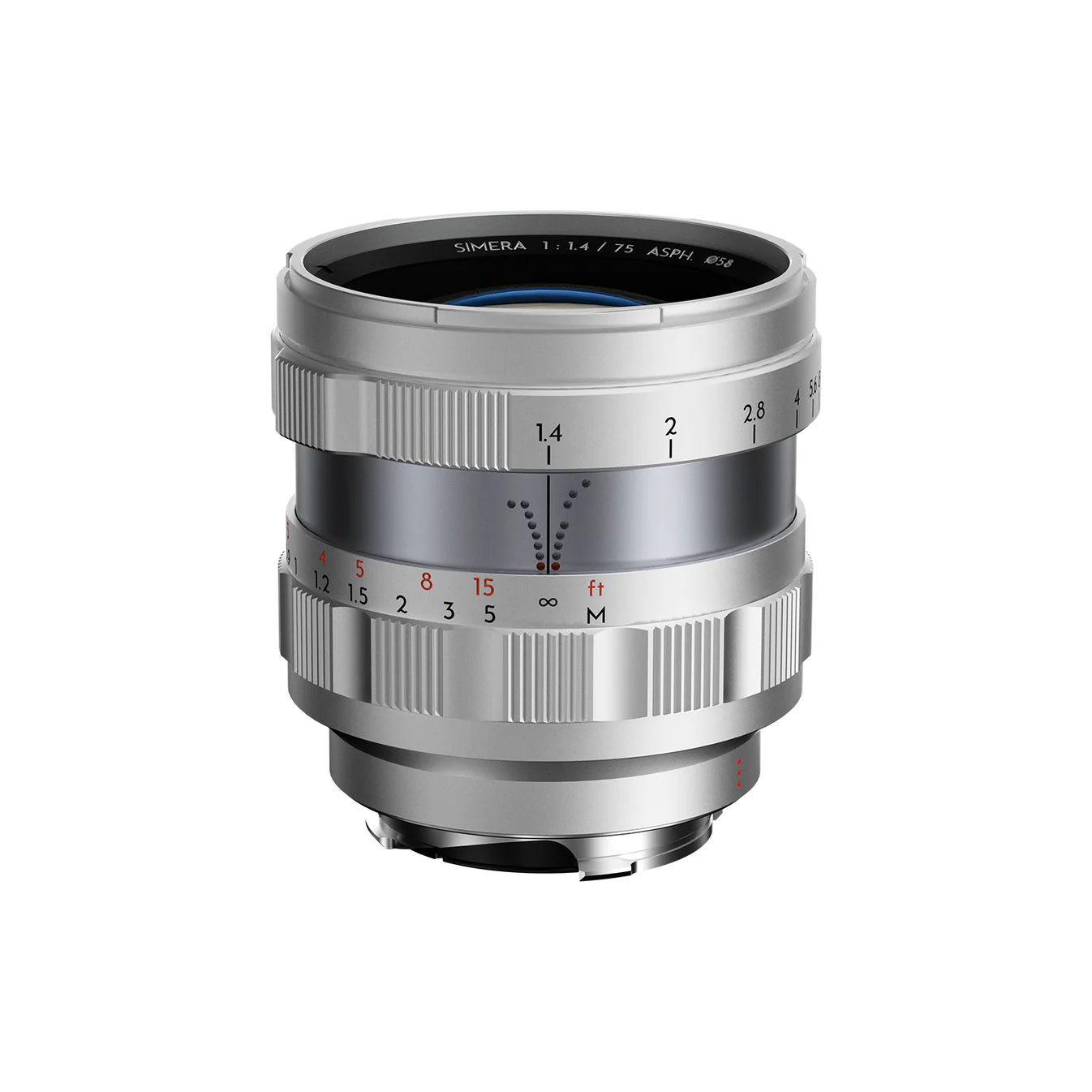 Thypoch Simera 75mm F/1.4 Silver M-Mount MF Full Frame Lens