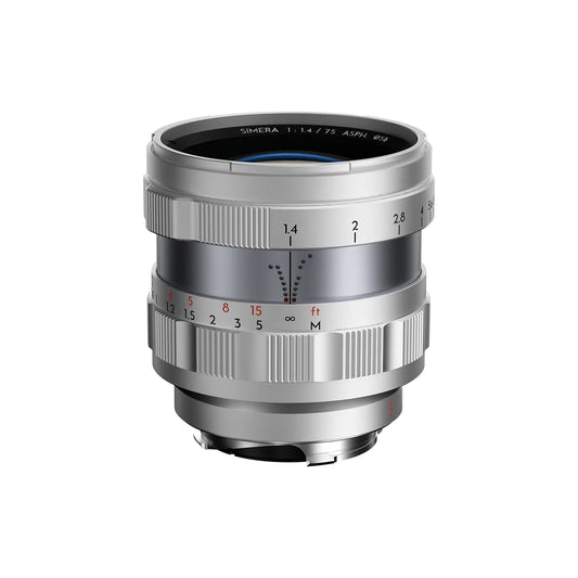 Thypoch Simera 75mm F/1.4 Silver M-Mount MF Full Frame Lens