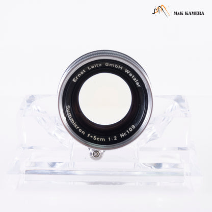 LEITZ Leica Summicron L39 50mm/F2.0 Radioactive Lens Yr.1953 LTM Germany #87988