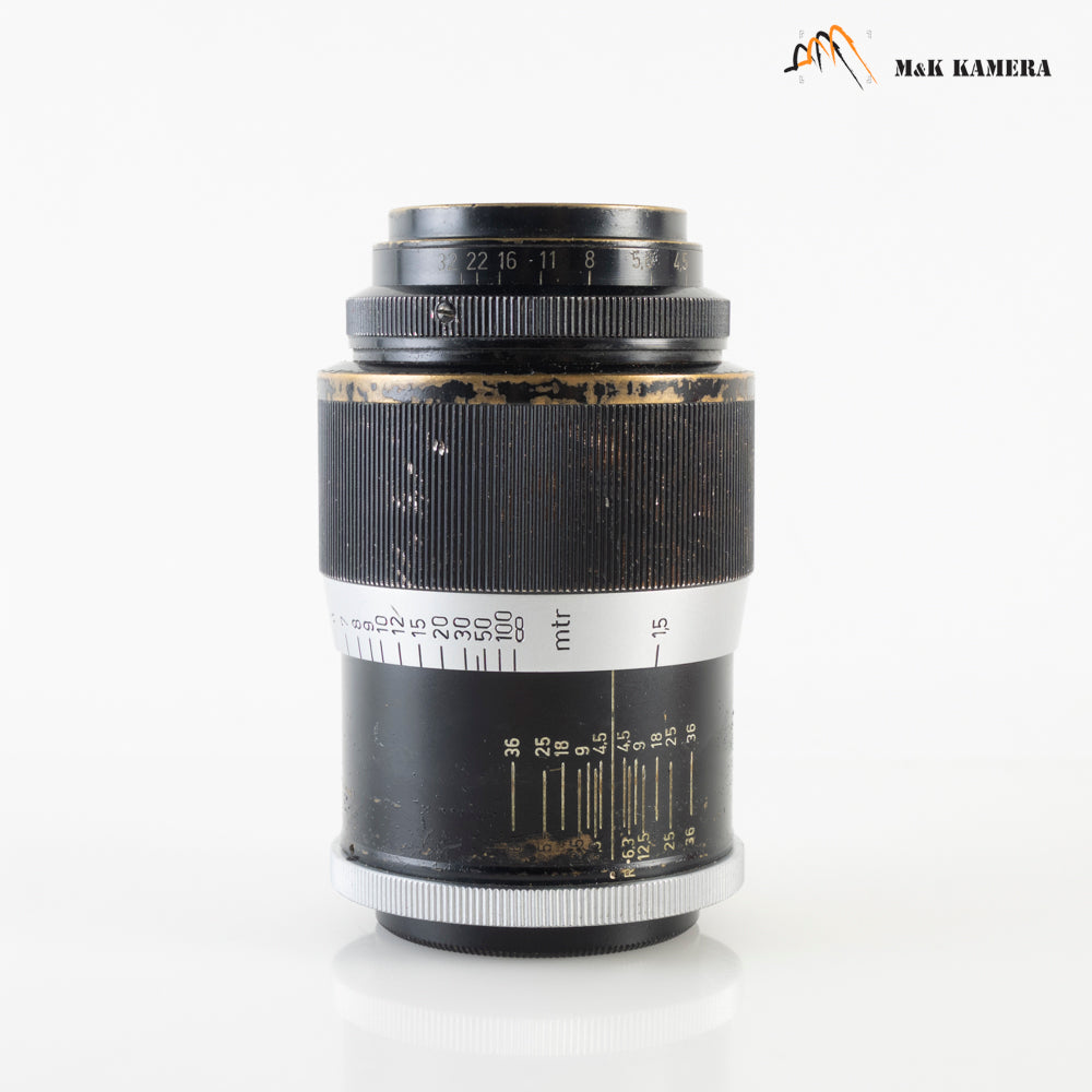 LEITZ Leica Hektor L39 135mm/F4.5 A36 short focusing Black Paint Lens Yr.1949 LTM Germany #87787