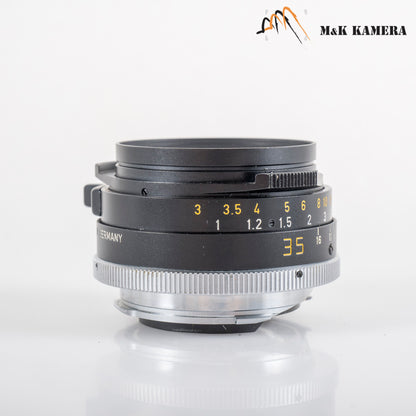 Leica Summilux M 35mm/F1.4 Pre-Asph Black Rare with 12504 hood #11986