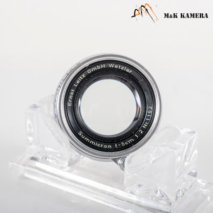 LEITZ Leica Summicron M 50mm/F2.0 Ver.I Lens Yr.1954 Germany #11997