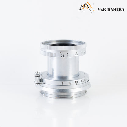 LEITZ Leica Elmar M 50mm/F3.5 E39 Silver Lens Yr.1954 Germany #87875