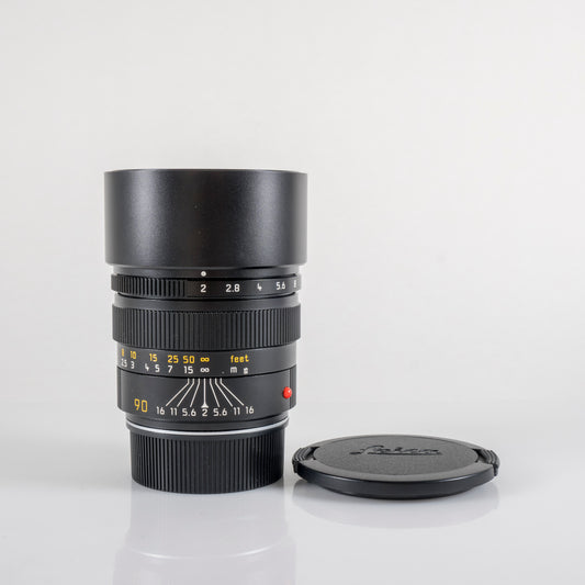 Leica Summicron-M 90mm/F2.0 E55 Pre-Asph/ Ver.II Black Lens Yr.1991 Canada 11136 #23817