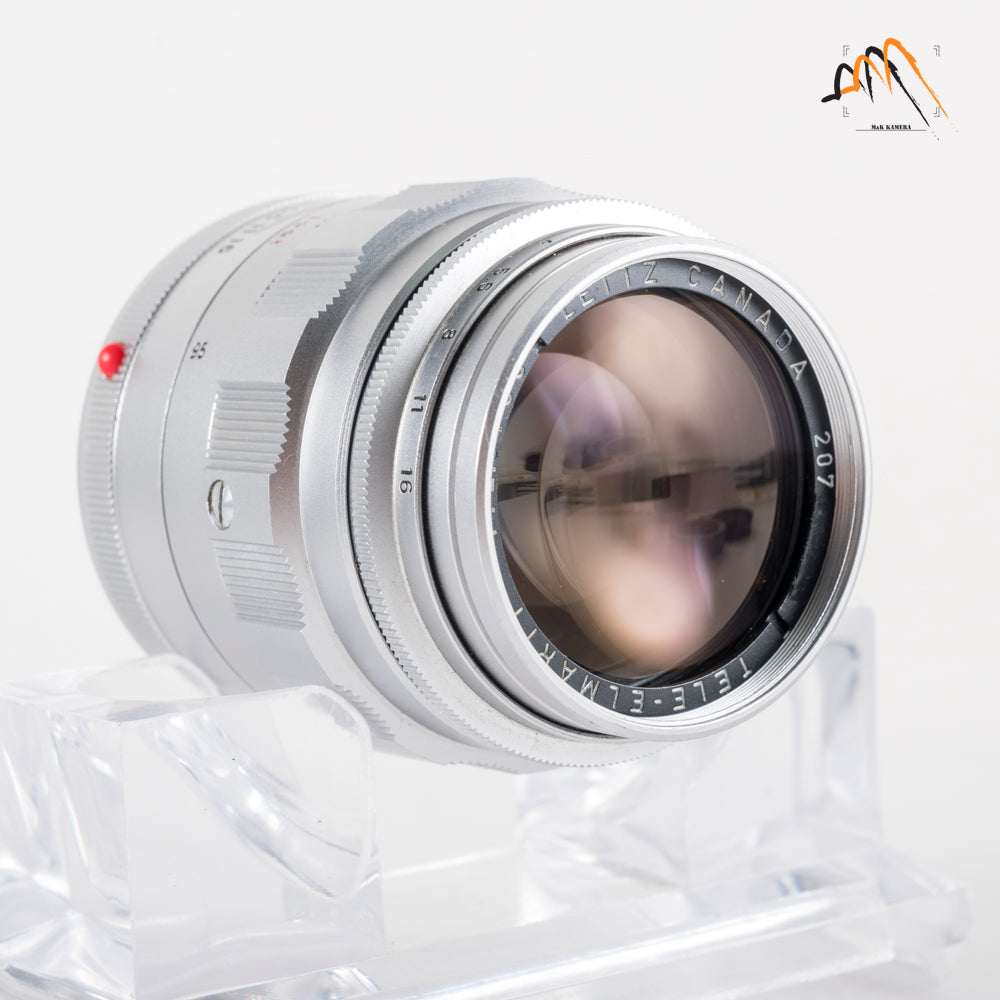 LEITZ Leica Tele-Elmarit M 90mm/F2.8 Ver.I V.1/ Fat Silver Lens Yr.1964 Canada #11607