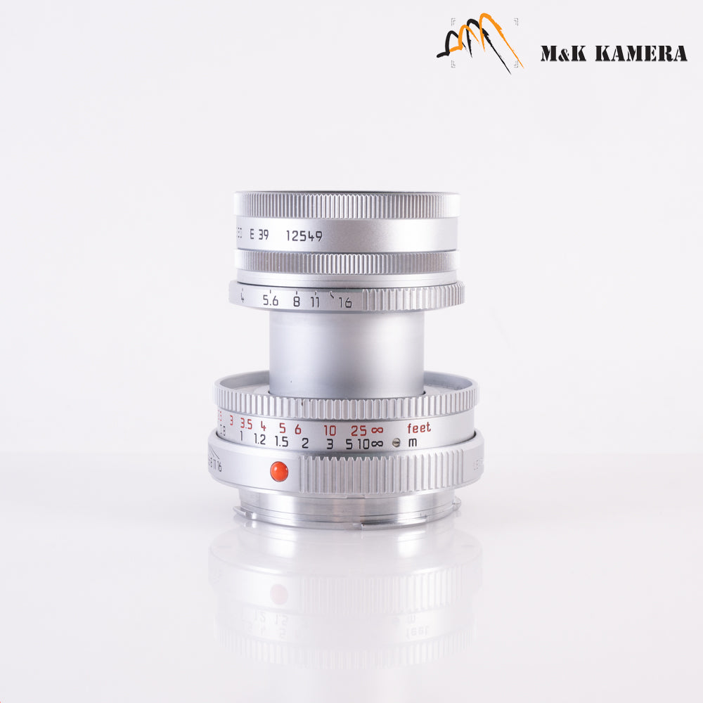 Leica Elmar-M 50mm/F2.8 Ver.II Silver Lens Yr.1996 Germany 11823 #88277