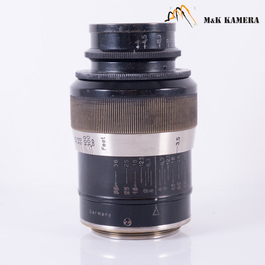 LEITZ Leica Elmar L39 90mm/F4.0 Fat/ Rare Black Paint Lens LTM Germany Fat #21807