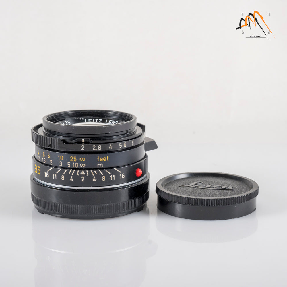 LEITZ Leica Summicron-M 35mm/F2.0 Ver.4 7 Elements Black Lens Yr.1980 Canada 11310 #11566