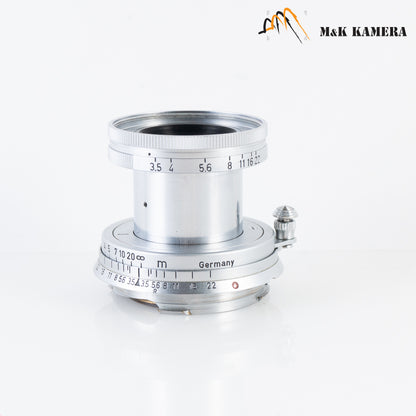 LEITZ Leica Elmar M 50mm/F3.5 E39 Silver Lens Yr.1954 Germany #87875