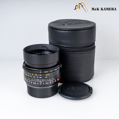 Brand New Leica Summicron-M 28mm/F2.0 E46 Asph.11618 Black Lens Germany 11618 #11618