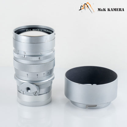 Leica Summarex L39 85mm/F1.5 with hood #11929