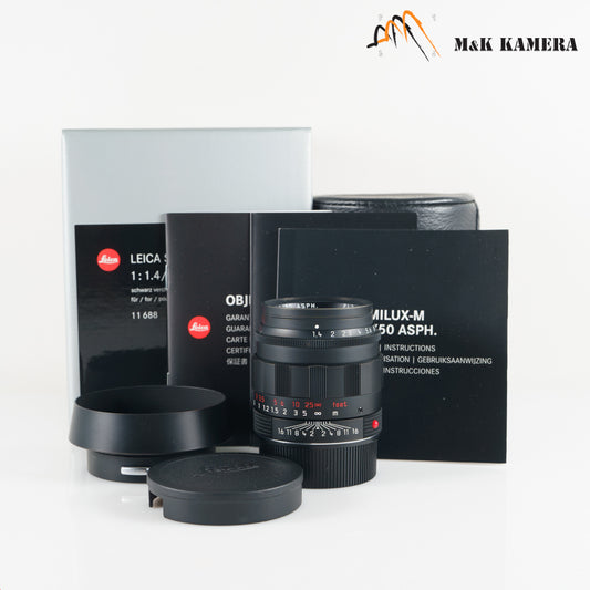 Leica Summilux-M 50mm/F1.4 ASPH Black Chrome Lens Germany 11688 #23262