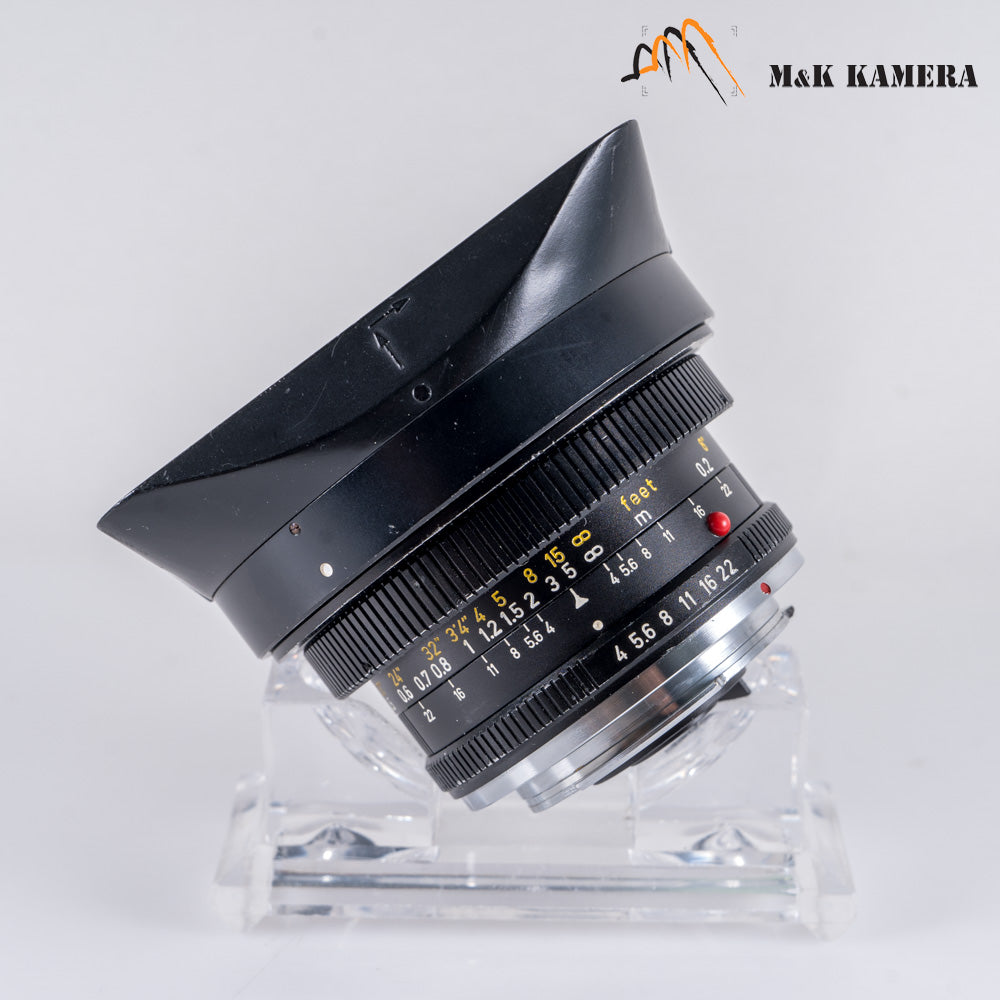 Leica Super-Angulon-R 21mm/F4.0 with 12506 hood #23120
