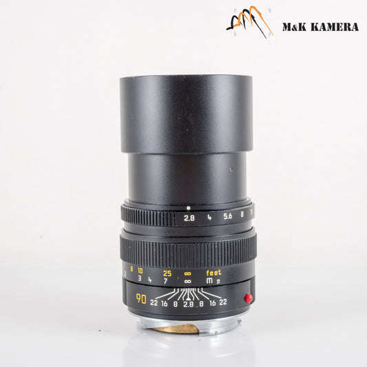 Leica Elmarit-M 90mm/F2.8 E46 Ver.II V2 Black Lens Yr.1988 Germany 11807 #23910