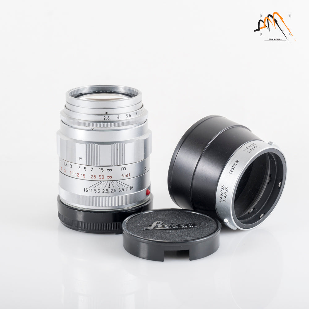LEITZ Leica Tele-Elmarit M 90mm/F2.8 Ver.I V.1/ Fat Silver Lens Yr.1964 Canada #11607