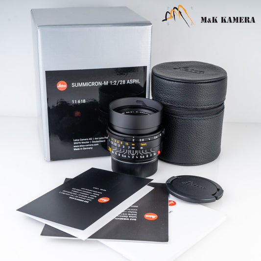 Brand New Leica Summicron-M 28mm/F2.0 E46 Asph.11618 Black Lens Germany 11618 #11618