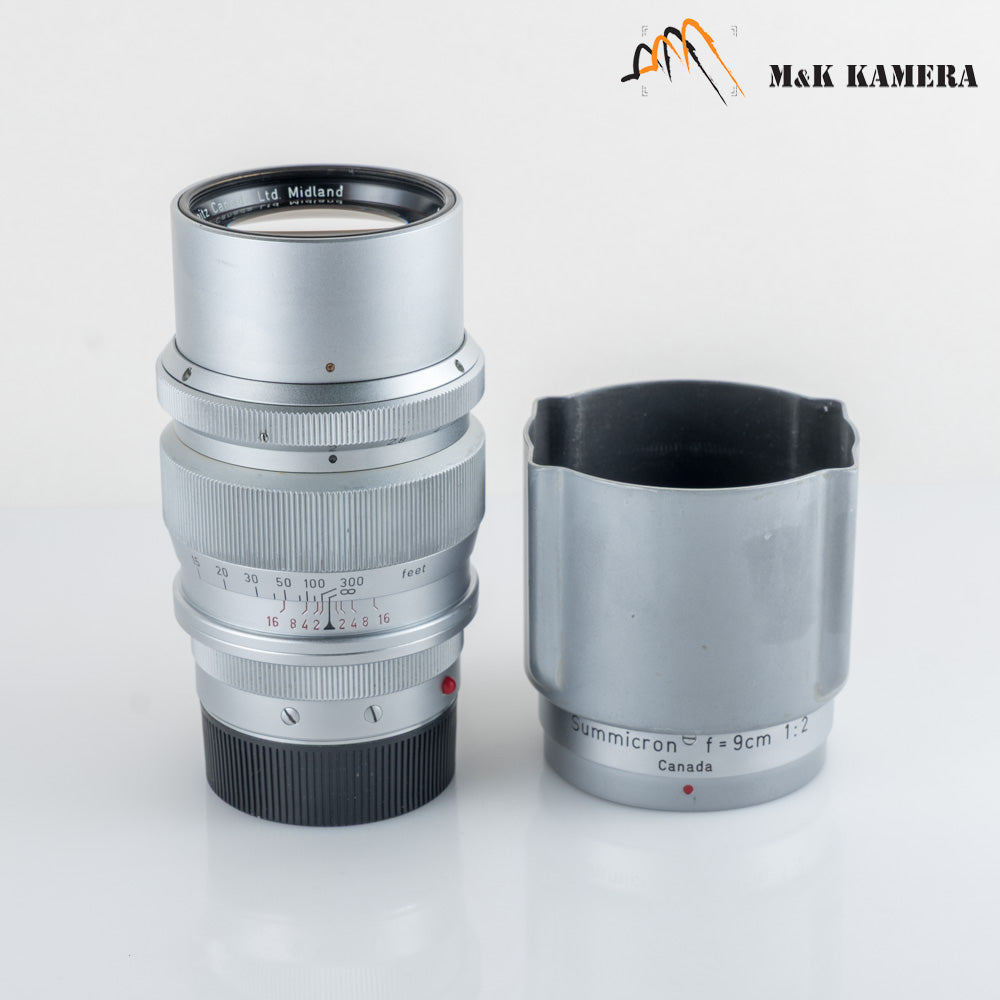 Leica Summicron L39 90mm/F2.0 Ver.I V1 Rare Silver Midland #11928