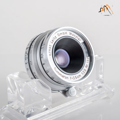 LEITZ Leica Summaron L39 35mm/F3.5 E39 Silver Lens Yr.1958 LTM Germany #11784