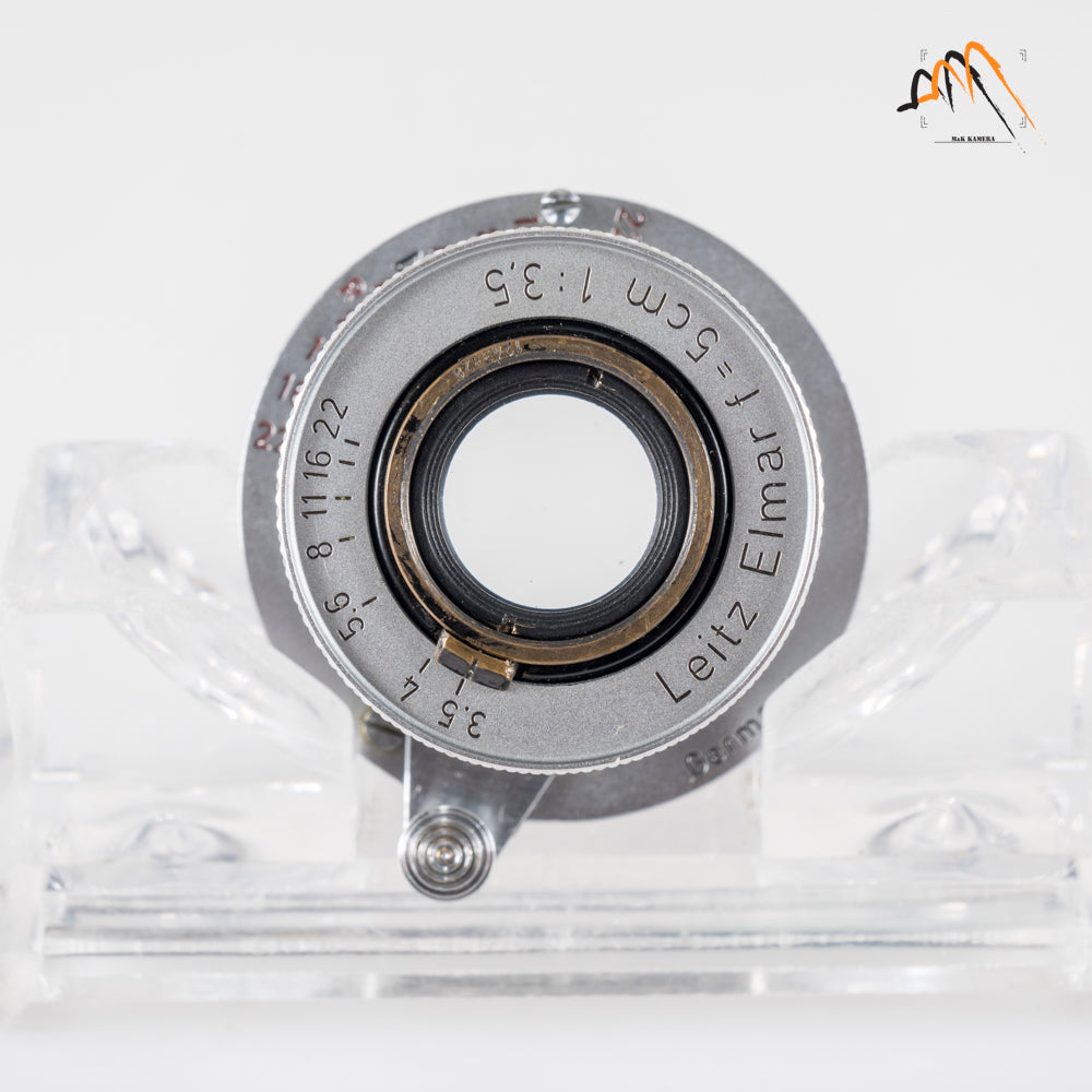 LEITZ Leica Elmar L39 50mm/F3.5 Red Scale Lens Yr.1955 LTM Germany #11787