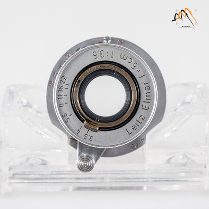 LEITZ Leica Elmar L39 50mm/F3.5 Red Scale Lens Yr.1955 LTM Germany #11787