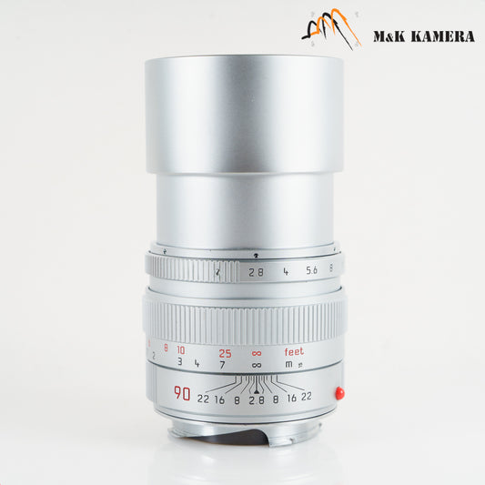 Leica Elmarit-M 90mm/F2.8 E46 Ver.II V2 Silver Lens Yr.1996 Germany 11808 #23298