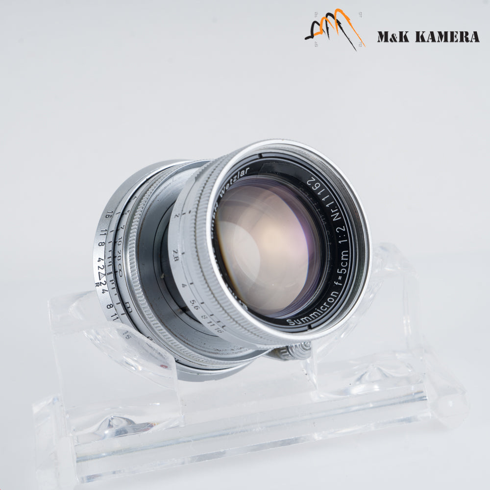 LEITZ Leica Summicron L39 50mm/F2.0 Radioactive Lens Yr.1953 LTM Germany #23149