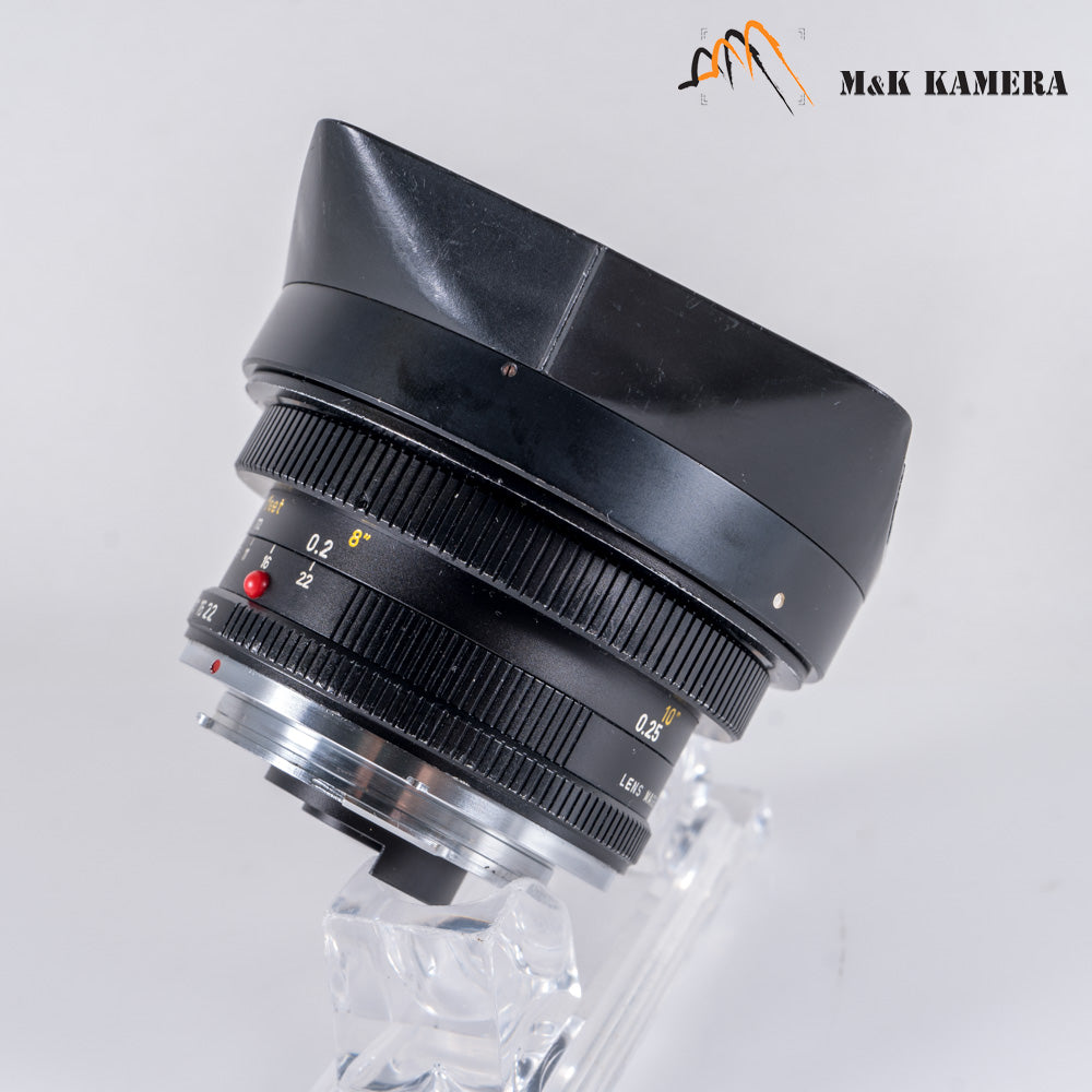 Leica Super-Angulon-R 21mm/F4.0 with 12506 hood #23120