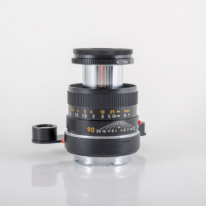 Leica Macro-Elmar-M 90mm/F4.0 Set Black Lens Yr.2003 Germany 11629 #88676