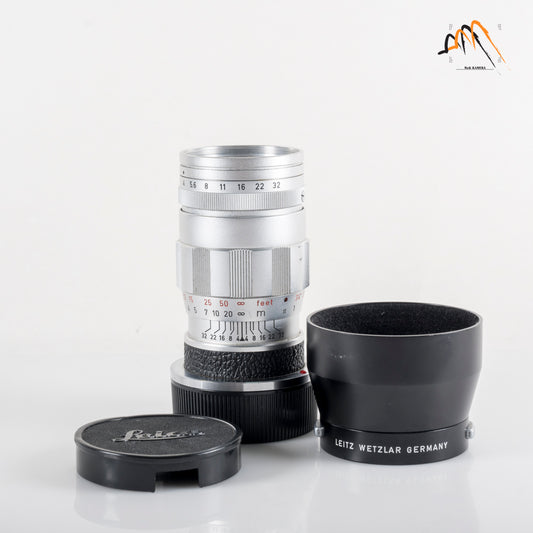 LEITZ Leica Elmar M 90mm/F4.0 E39 Ver.II V2/ 3 Elements Silver Lens Yr.1965 Germany 11830 #23668