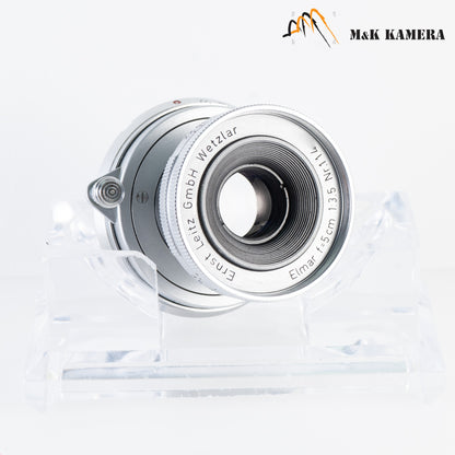 LEITZ Leica Elmar M 50mm/F3.5 E39 Silver Lens Yr.1954 Germany #87875